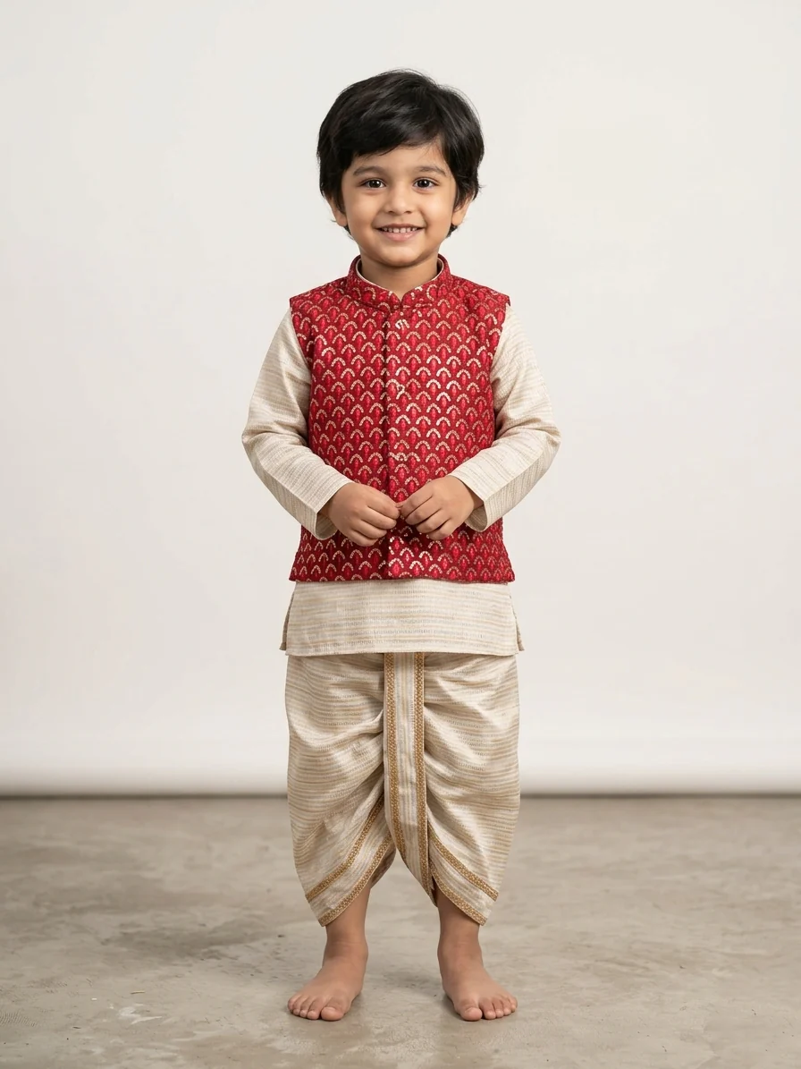 Maroon Sherwani set